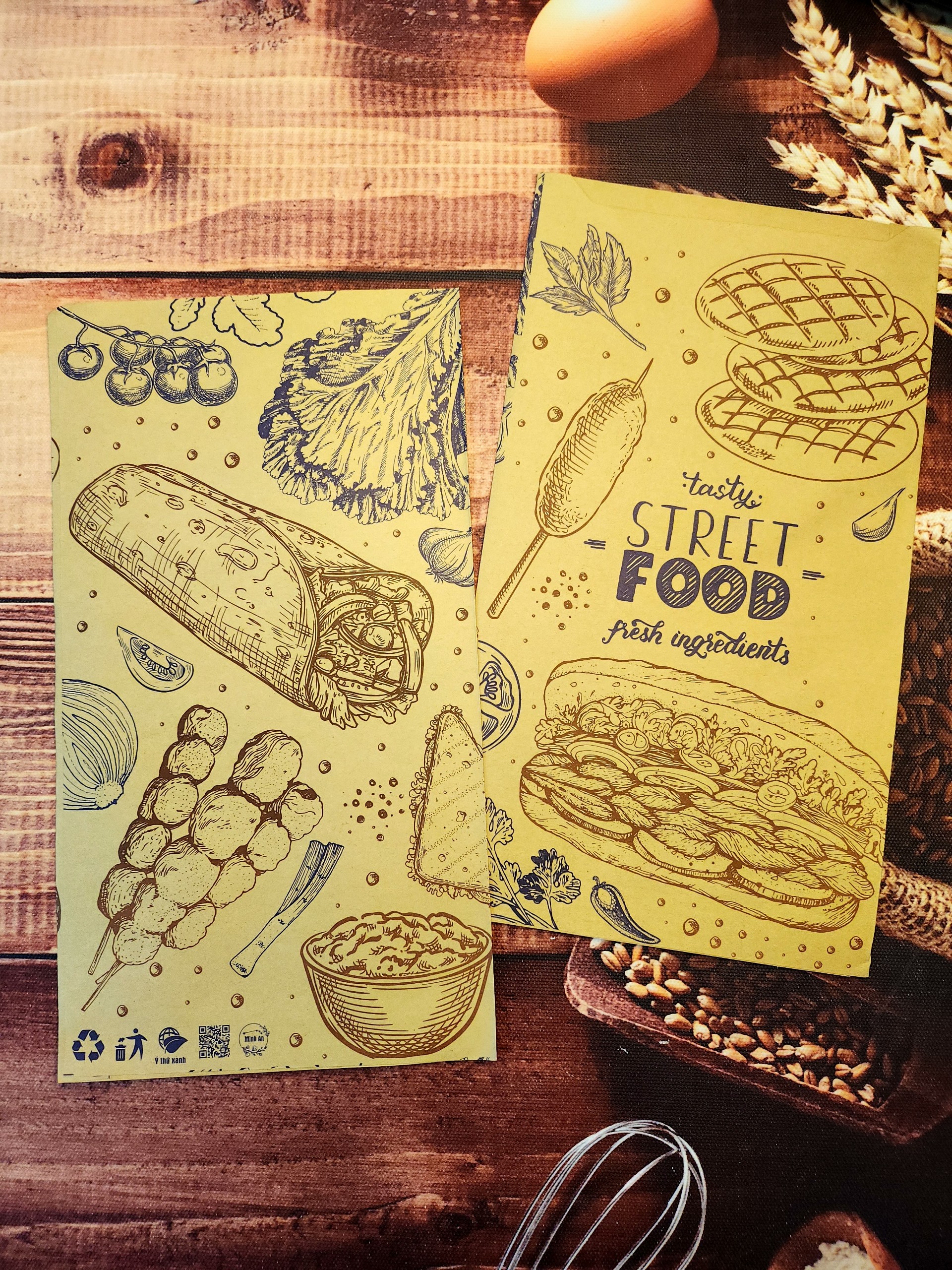 100 Túi Suông Giấy Nâu Siêu Dầy Đựng Bánh Mì và Các Loại Bánh Size 13,5*25cm. NHẬN IN THƯƠNG HIỆU RIÊNG CHỈ TỪ 500 TÚI.