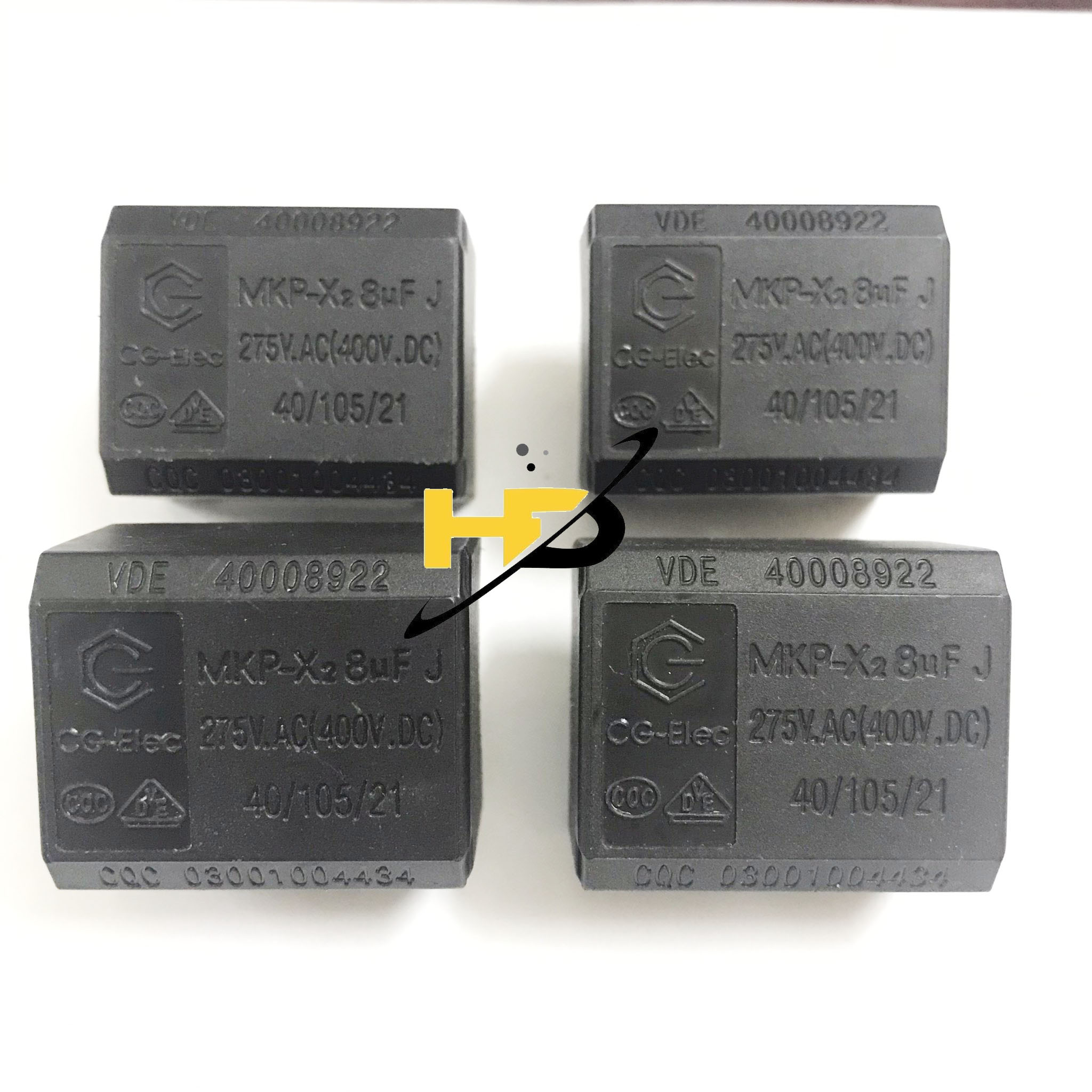 Tụ Bếp Từ MKP Dáng Nằm 8uF 275VAC 400VDC, Tụ Điện, Tụ Hóa
