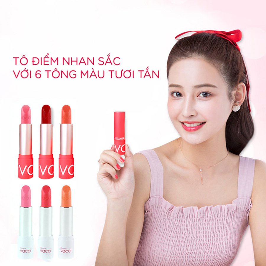 Son Dưỡng Môi Có Màu Lâu Phai Vacci Vitamin Tint Lipstick