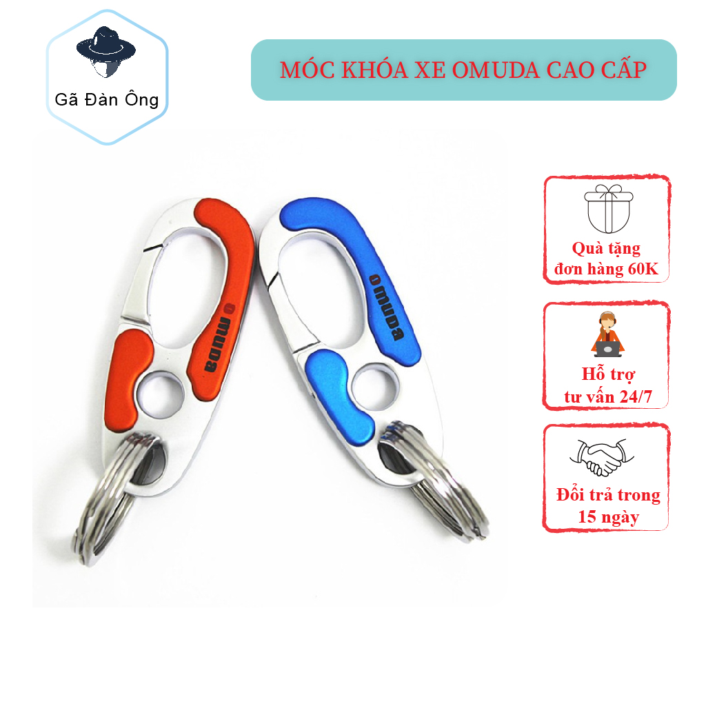 Móc khóa xe OMUDA cao cấp chất liệu inox có chốt móc lưng quần Gã Đàn Ông G3752