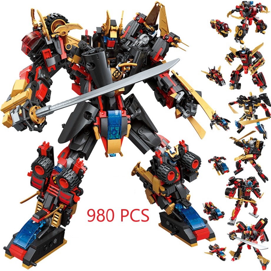 HOT  [Mã 1010LIFESALE1 giảm 10  đơn 50k] [980 Chi Tiết] Bộ Đồ Chơi Xếp Hình Lego Robot Biến Hình Cực Chất 6 Trong 1