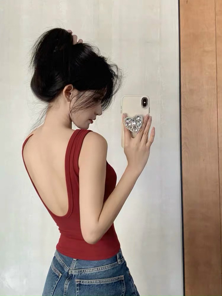 Áo 2 dây dáng dài, bra dáng dài thiết kế hở lưng năng động, sexy