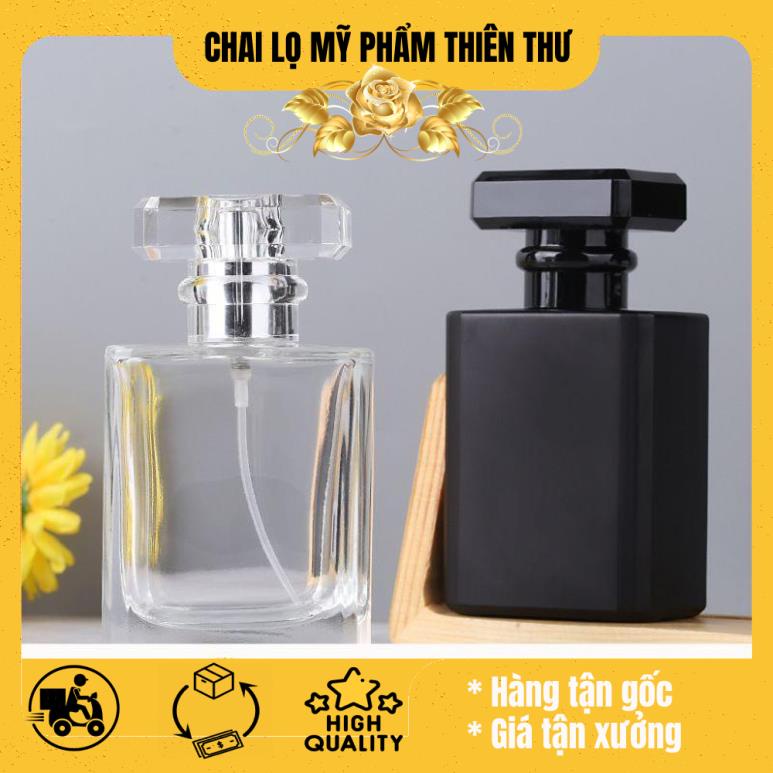 Lọ chiết nước hoa 30ml/50ml nắp trong / lọ đựng dầu thơm