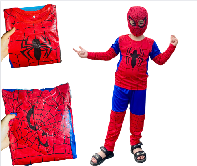 (SN14)( miễn ship) bộ quần áo thu đông dài tay mặc ngủ cho bé trai có siêu nhân nhện size dưới 32kg (Ngocnhi_store)