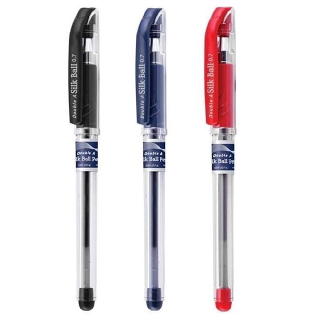 12 cây bút gel nước Double A Silk Ball pen 207
