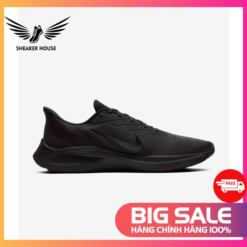 [CHÍNH HÃNG] SNEAKER-HOUSE  Giày Nike Air Zoom Winflo 7 “Triple Black” - CJ0291-001