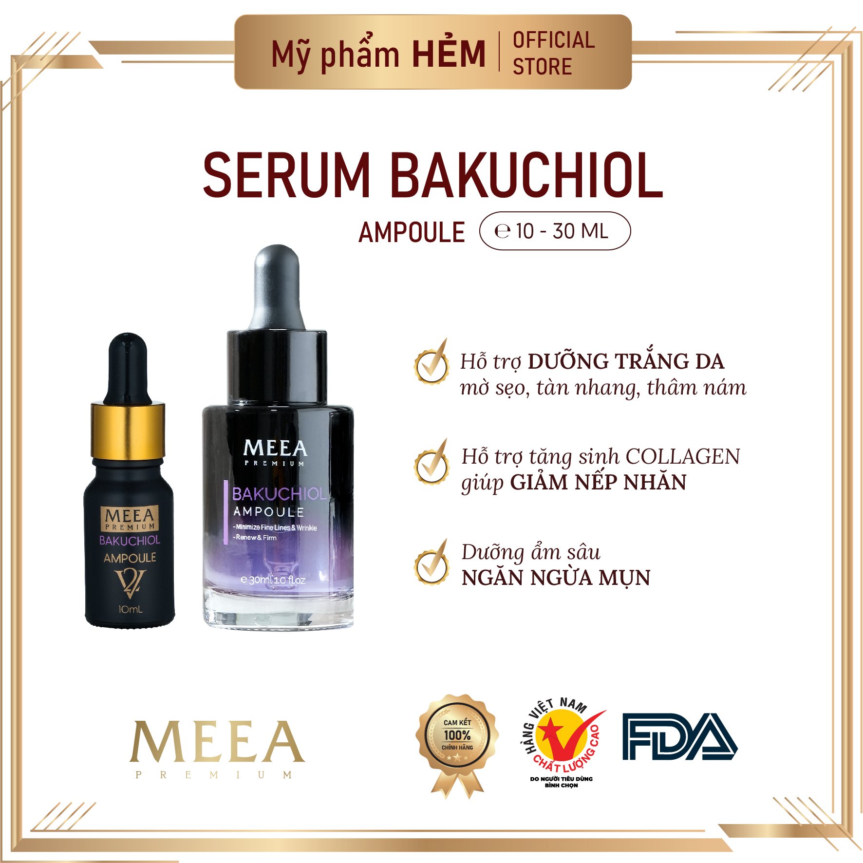 Tinh chất bakuchiol meea 10ml new 2023