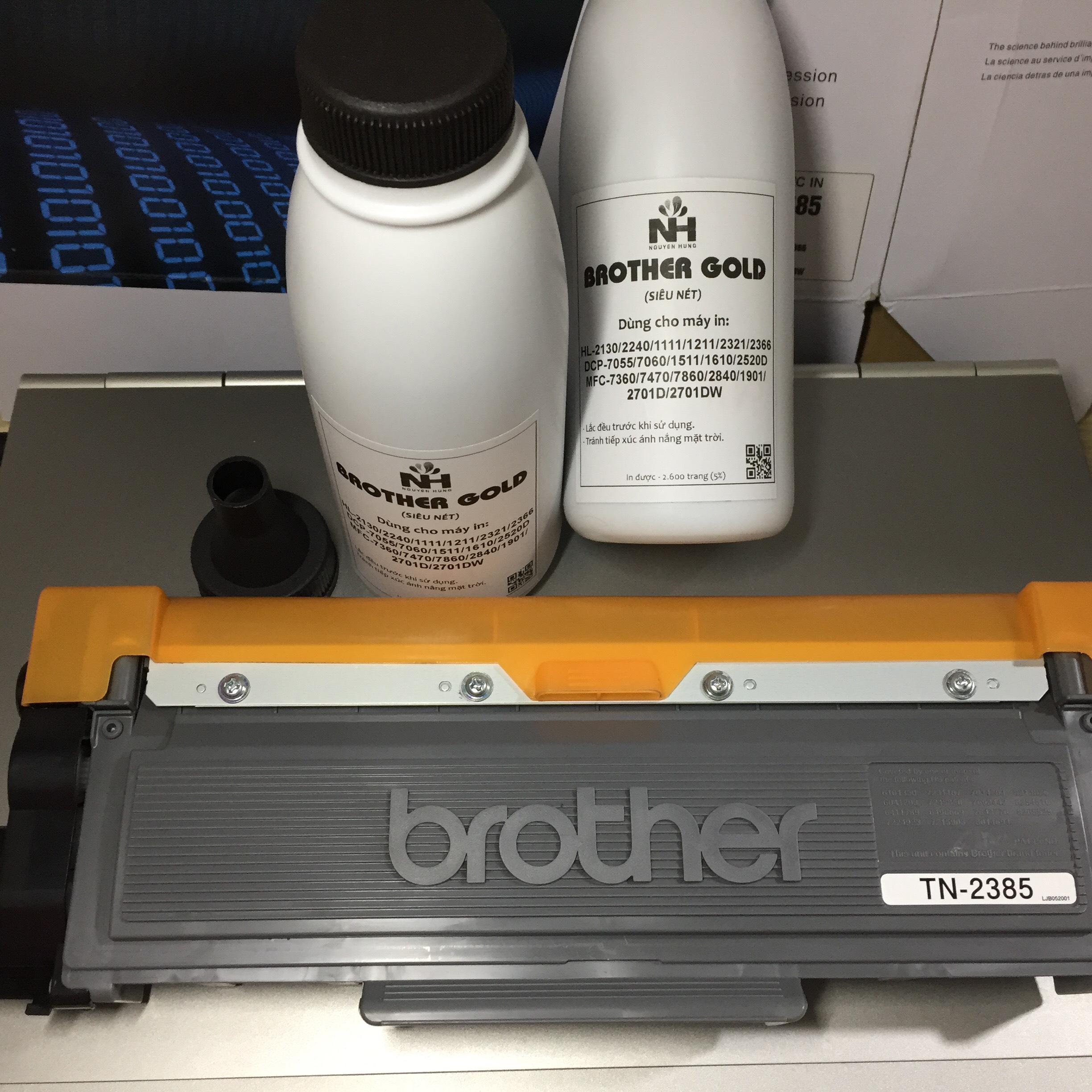 COMBO Hộp Mực In Brother TN-2385 + Mực Nạp Brother dùng cho máy in (L2321D L2361DN L2366DW L2520D L2701D L2701DW)