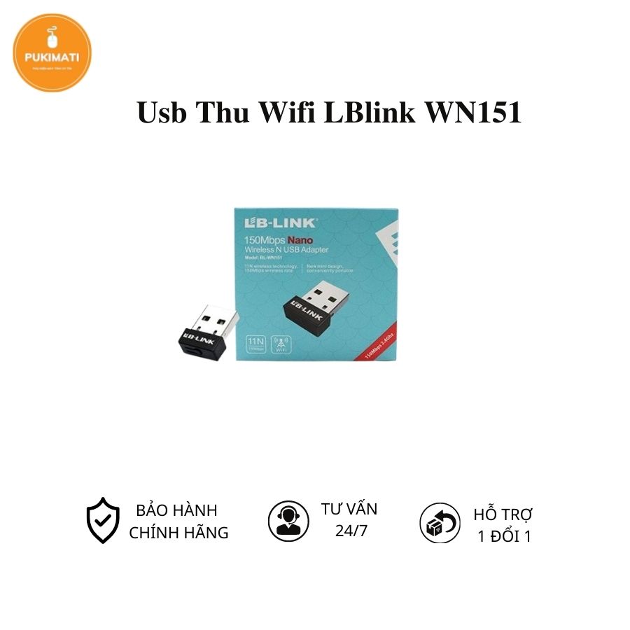 Card thu wifi cắm cổng usb cho laptop, pc - Pukimati