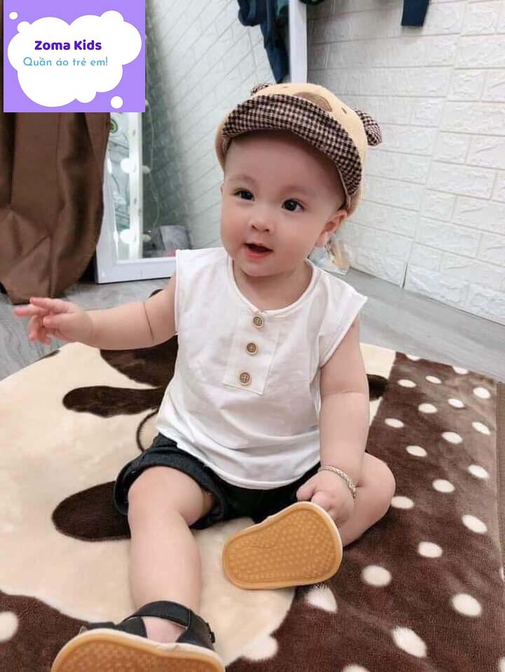 [SALE LỚN GIÁ SỐC] Quần áo bé trai, bộ đồ bé trai 3 lỗ cúc ngực, siêu phẩm Đũi thấm hút mồ hồi mát xịn mịn, size 12-22kg - Zoma Kids