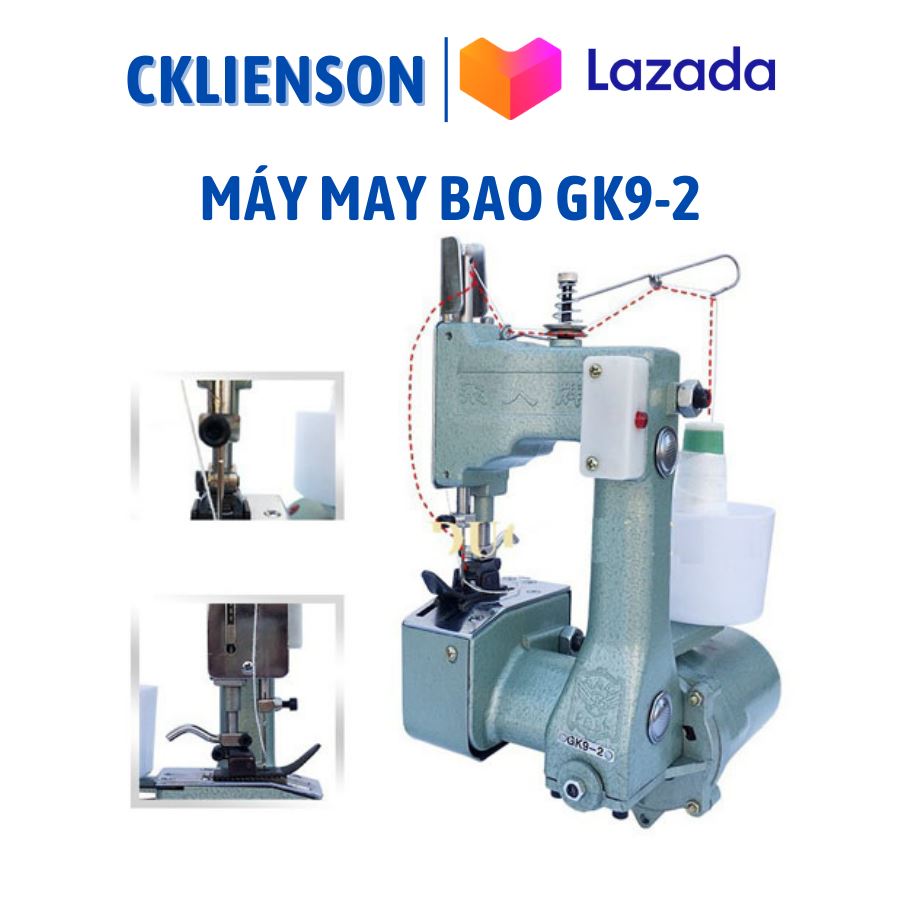 Máy may bao cầm tay GK9-2, máy khâu bao tốc độ may 10m/phút, máy may bao bì được độ dày tối đa 10mm