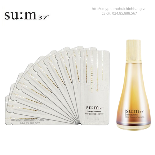 Xả hàng giá sỉ Combo 10 Gói nước thần Su:m37 LosecSumma Elixir Essence Secreta sample tái sinh, phục hồi làn da, chống lão hoá