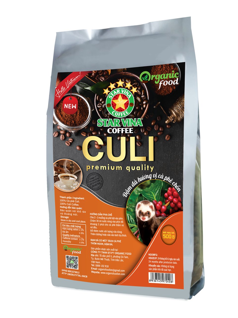 [Giá Sốc] Cà phê Culi Hạt Rang Mộc 100% Nguyên Chất - Organic Food