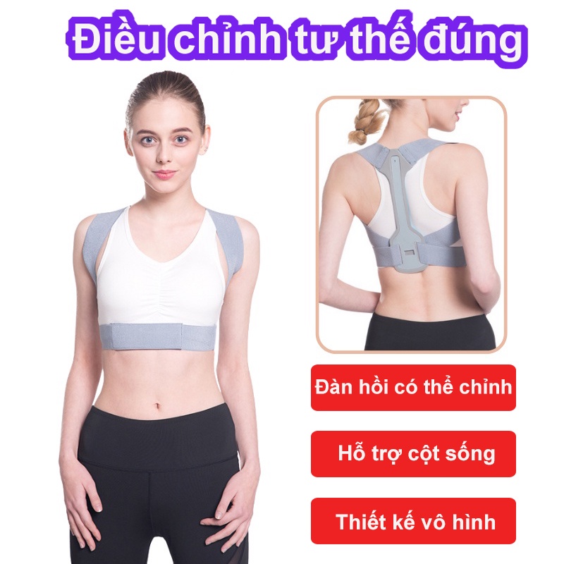 Đai lưng trị gù lưng hiệu quả size s/m/l điều chỉnh tư thế ngồi chính xác, phòng ngừa cận thị, đai chống gù có nẹp