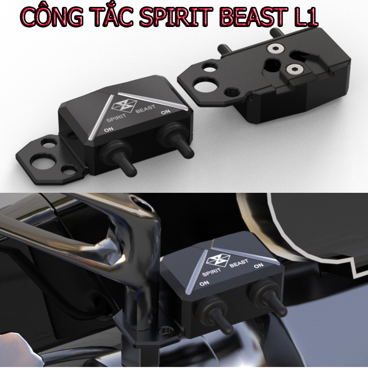 công tắc CNC spirit beast chính hãng full box . gắn đèn trợ sáng, chân gương