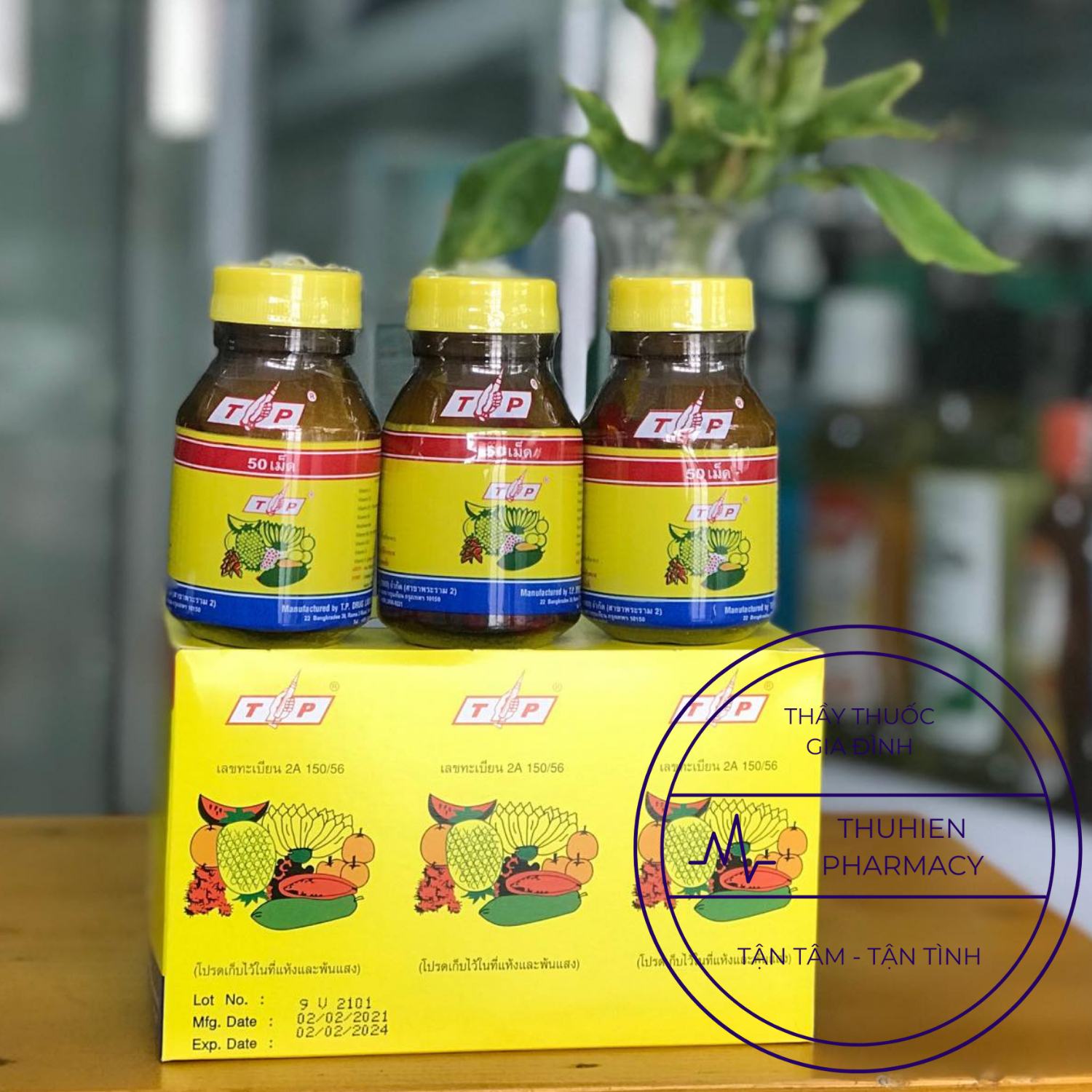 01 lọ Tăng Cân Thái Lan Lọ 50 Viên (9 Vitamin Thái)