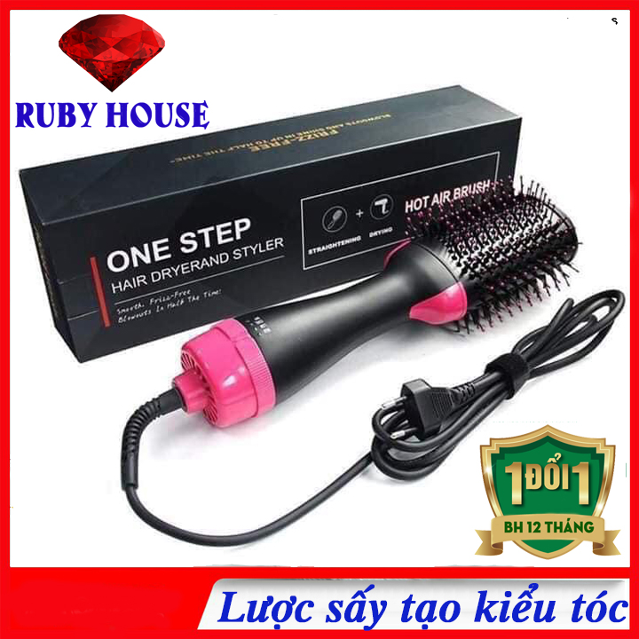 Máy làm tóc tạo kiểu Onestep, lược điện 3 trong 1 sấy khô - uốn cụp - làm xoăn, máy làm tóc đa năng cao cấp