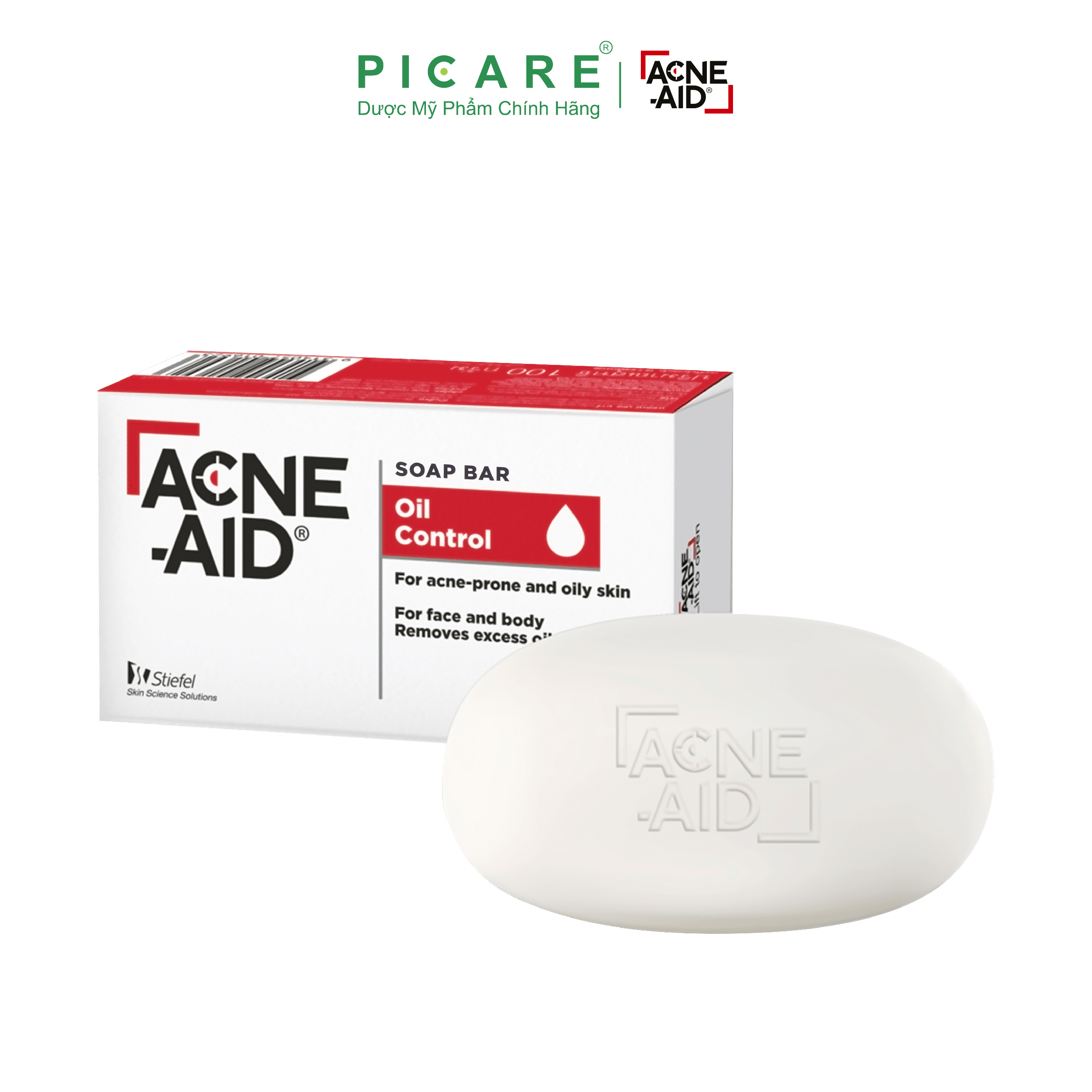 [GIẢM 20K ĐƠN 399K] Xà Phòng Giảm Mụn Trứng Cá Acne-Aid Bar 100g