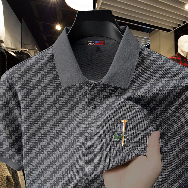 Áo Thun Polo Nam Cổ Bẻ Hoạ Tiết Monogram Sang Trọng Chất Liệu CVC Thấm Hút Tốt Có Bigsize - Polo Cổ Bẻ - LC2 - 2