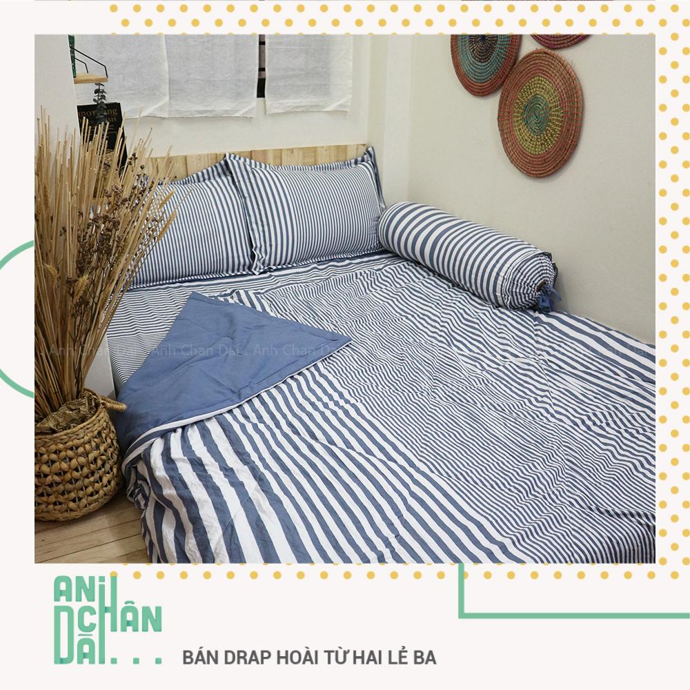 Bộ ga gối cotton đũi hàn quốc - acd 002