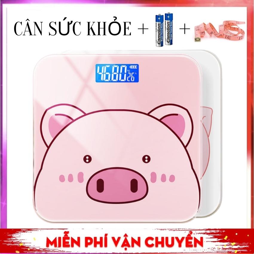 Cân sức khỏe điện tử thông minh hình heo hồng  . CÂN SỨC KHỎE ĐIỆN TỬ THÔNG MINH HÌNH HEO CỰC HOT CÂN ĐIỆN TỬ MINI - BỀN TỐT, ĐỘ CHÍNH XÁC CAO, CHỊU LỰC ĐẾN 180KG