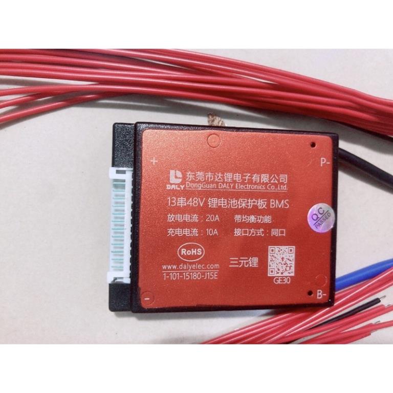 Mạch sạc và bảo vệ pin lion 13s 48v 20A chính hãng Daly