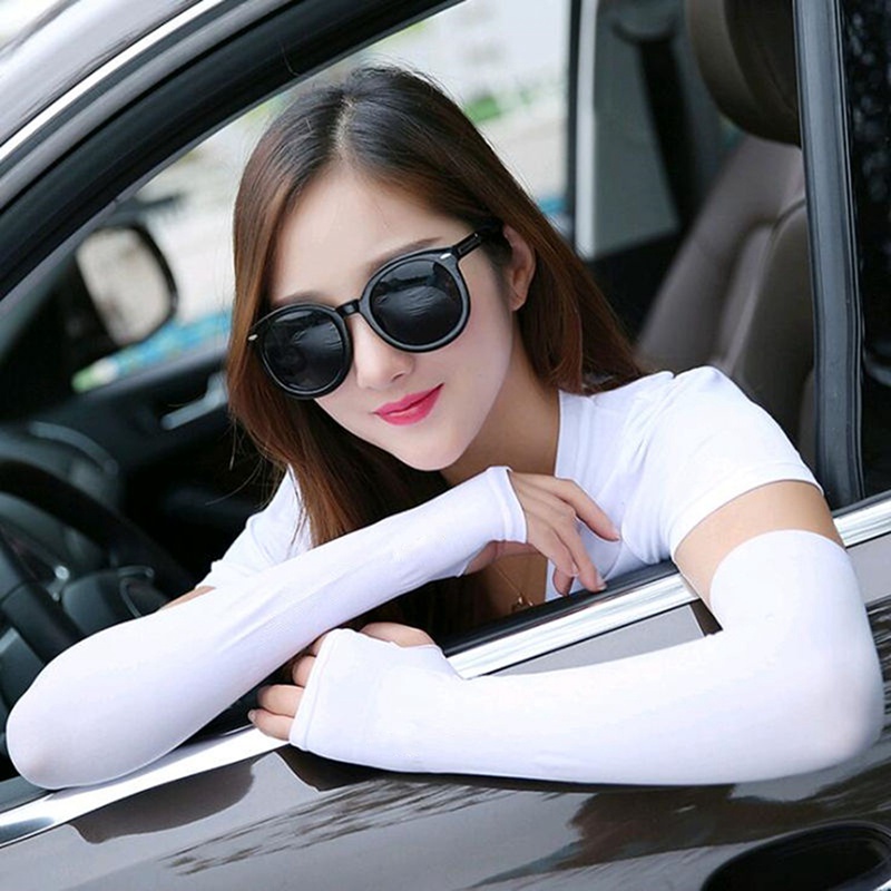 Găng tay lụa mát chống tia uv chống nắng thoáng khí