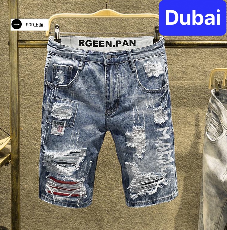 QUẦN SỌT SHORT LỬNG JEAN NAM CHẤT BÒ XANH LÓT VẢI ĐỎ KIỂU MỚI NHẬT BẢN CAO CẤP HOT TREND NHẤT 2025 DB-31 DUBAI FASHION