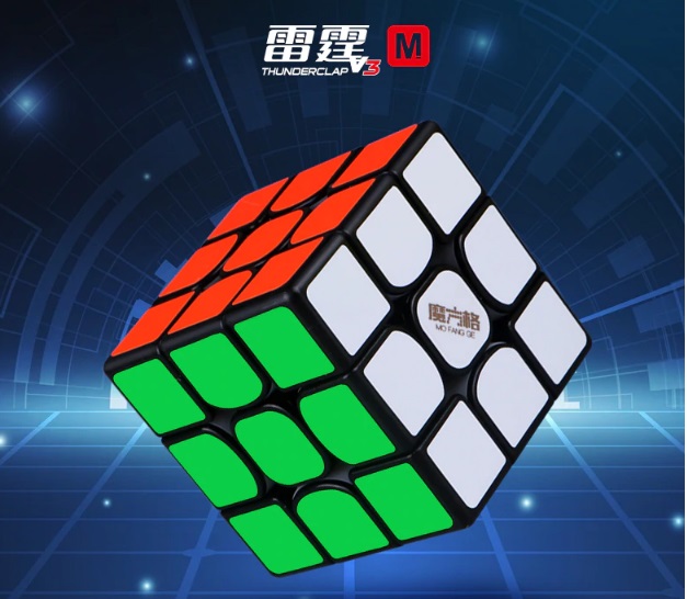 Đồ chơi rubik qiyi thunderclap v3 m sticker 3x3x3 - rubik nam châm từ tính - rubik bẻ góc cực tốt, nhanh mượt