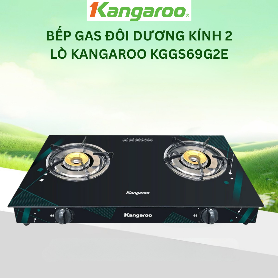 [ĐỘC QUYỀN ONLINE] Bếp gas đôi dương kính 2 lò Kangaroo KGGS69G2E