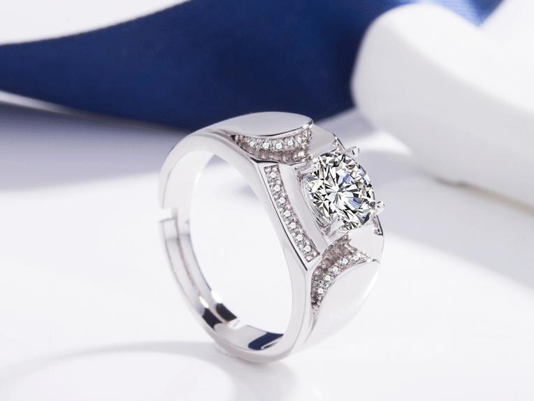 Trang sức nhẫn Nam đính kim cương cao Cập-HK0040