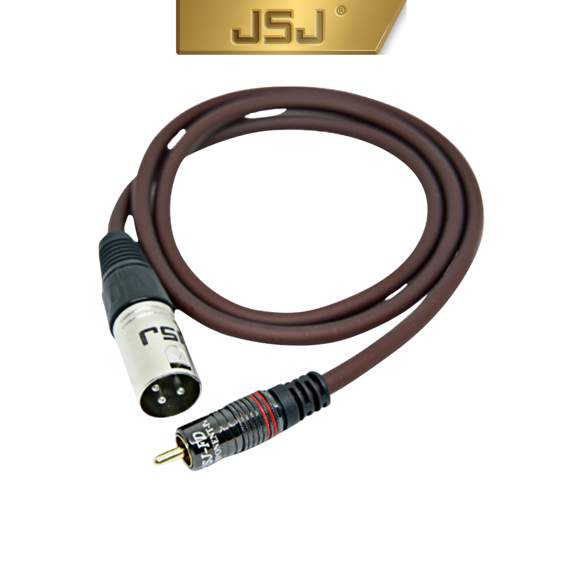 Dây canon (XLR) đực ra đầu bông sen (AV/RCA) cái JSJ 606A vỏ ngoài bao bọc chắc chắn bên trong là lõi đồng nguyên chất không bị oxy hóa 3 lớp bảo vệ chống nhiễu đầu nối gia công tinh xảo