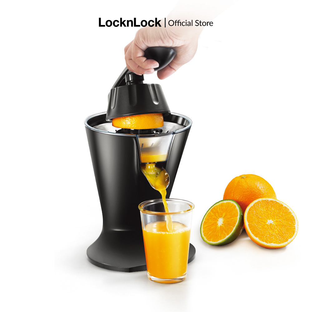 Ejj256blk - lock&lock orange juicer - anti-drip, stainless steel filter, easy to clean, large capacity 85w - genuine product - 2-year warranty