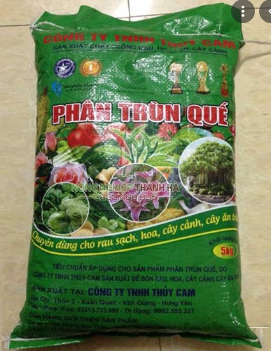 Phân trùn quế thủy cam 5kg trộn đất trồng rau