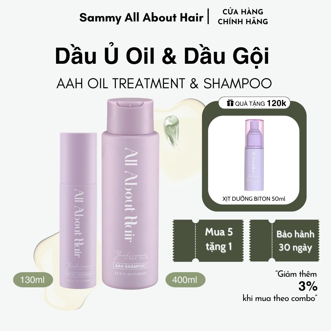 Combo dầu ủ và dầu gội all about hair