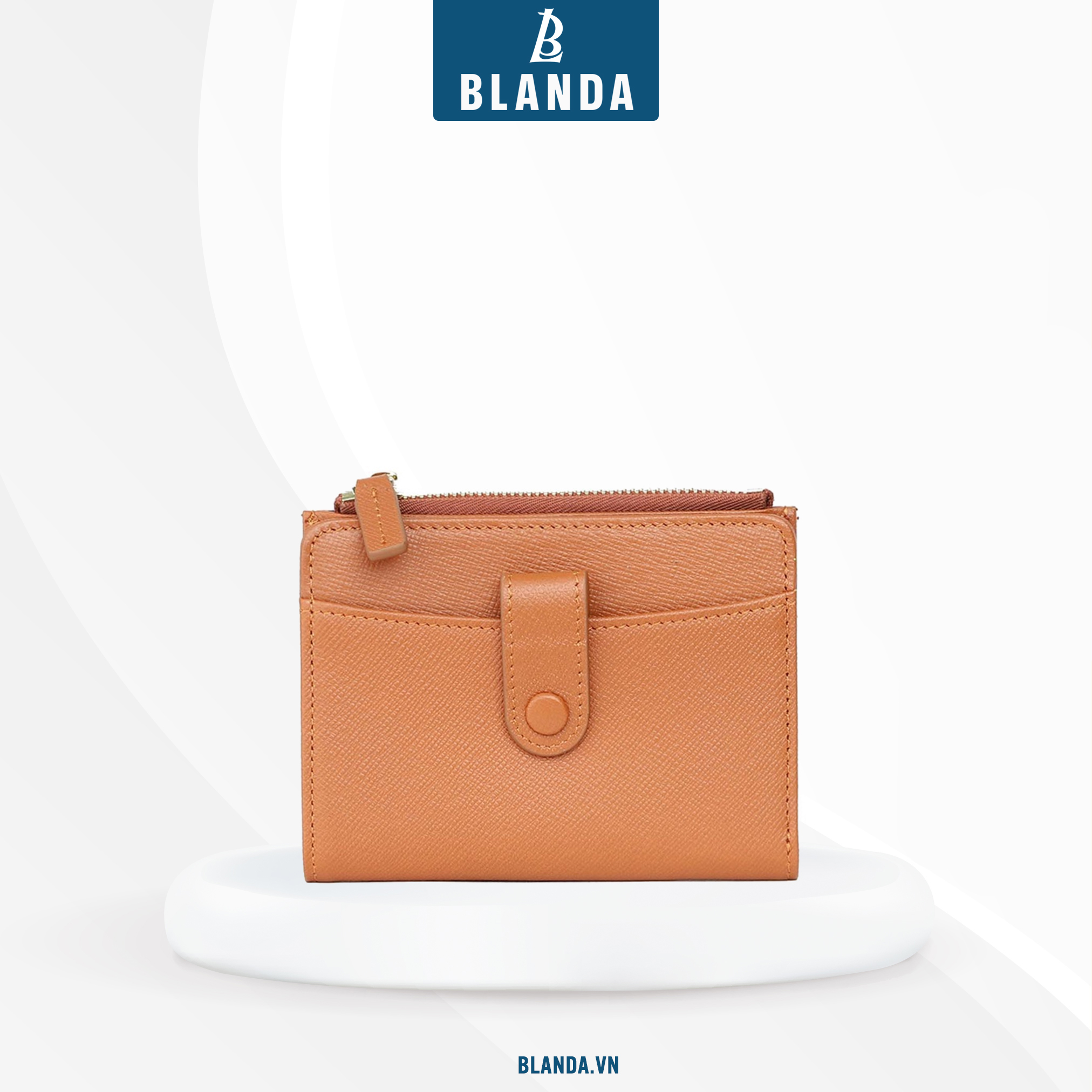 Ví nhỏ gọn unisex Blanda chất liệu da bò 7VNBG78