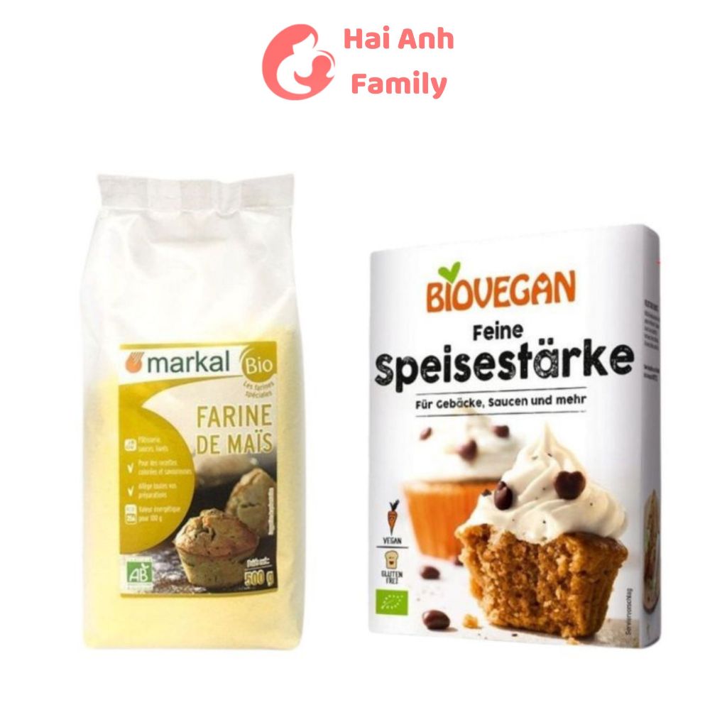 Bột bắp, tinh bột bắp hữu cơ Markal cho bé ăn dặm - Gói tách 50-100g