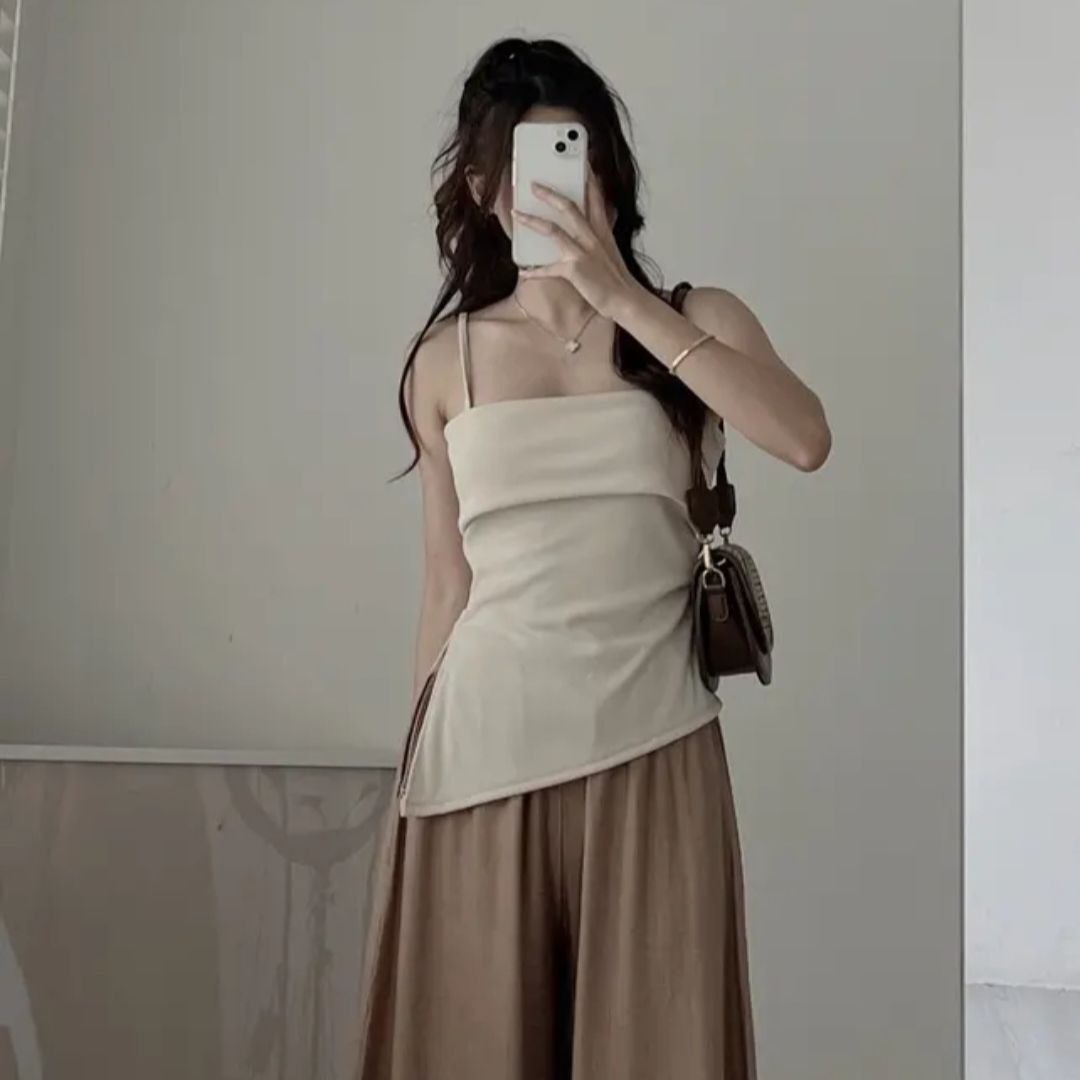 Áo 2s thun tăm vạt chéo có khoá sườn Tesoro clothes