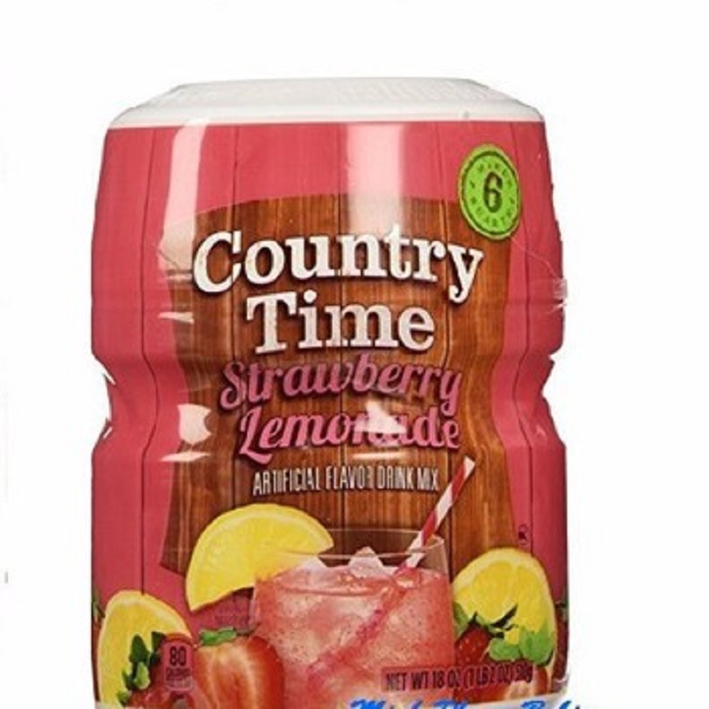Bột trái cây country time chanh dâu-538gr