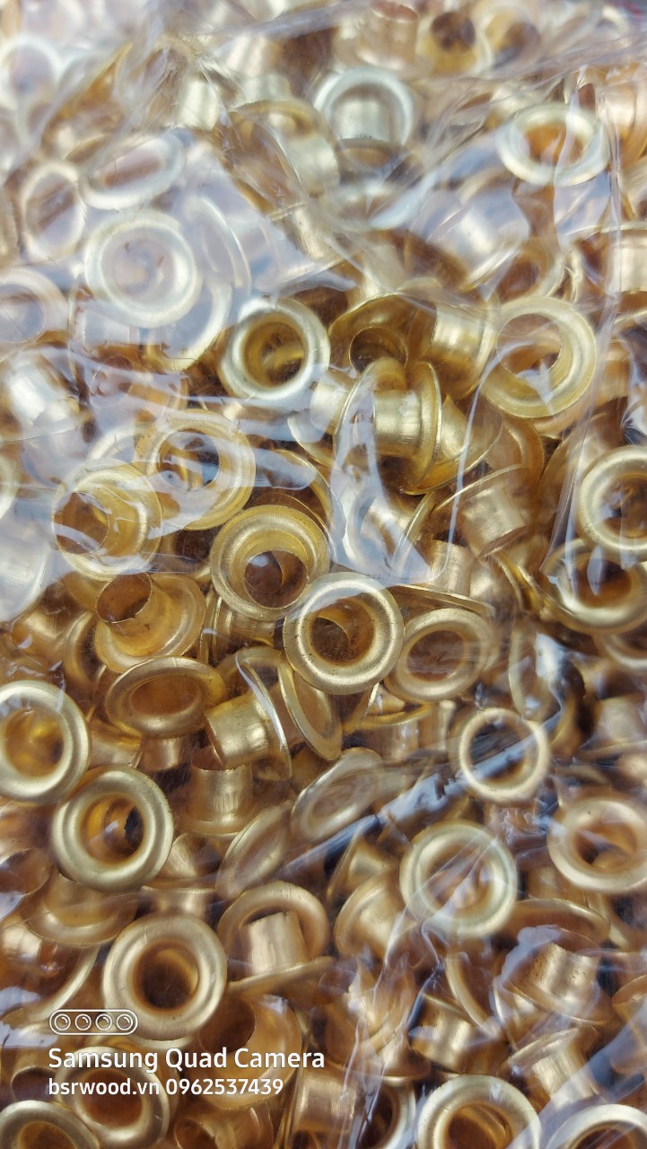 [HCM]Khoen ore 5mm Khuy mắt cáo đóng bạt bấm bạt bấm túi giấy Bằng sắt XI MÀU VÀNG Túi 100 cái BSR-SONGSONG5V