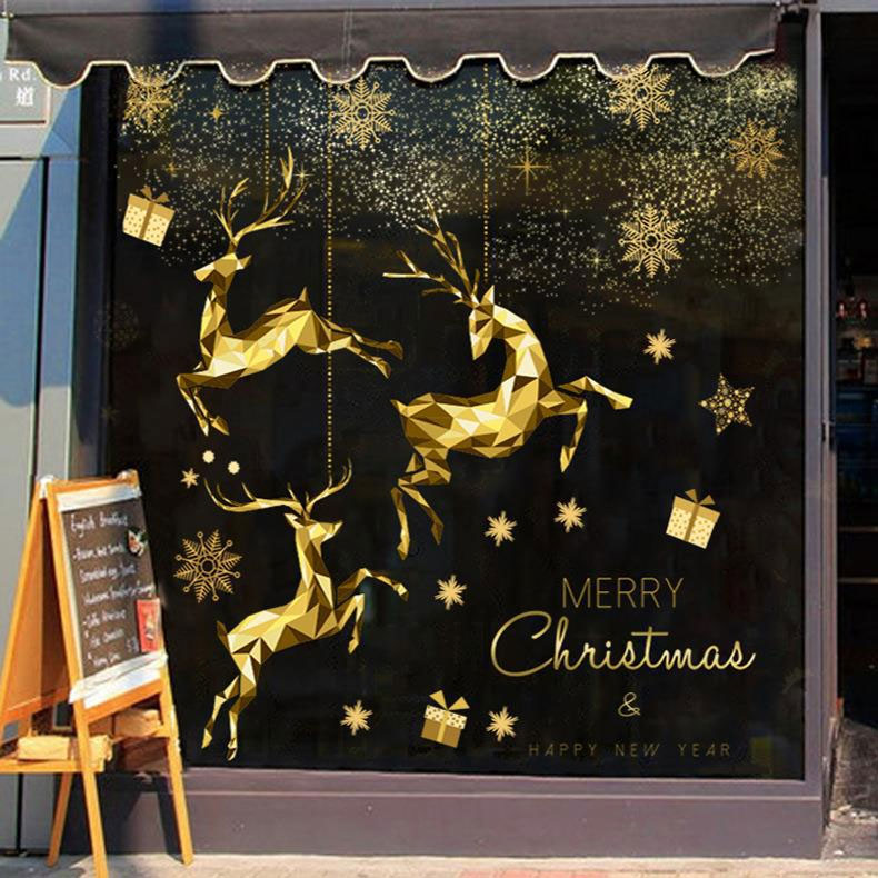 Decal dán tường Noel Giáng Sinh Ngôi sao Quả cầu tuyết DD229006 trang trí tường, Sticker, Miếng dán tường, hình dán