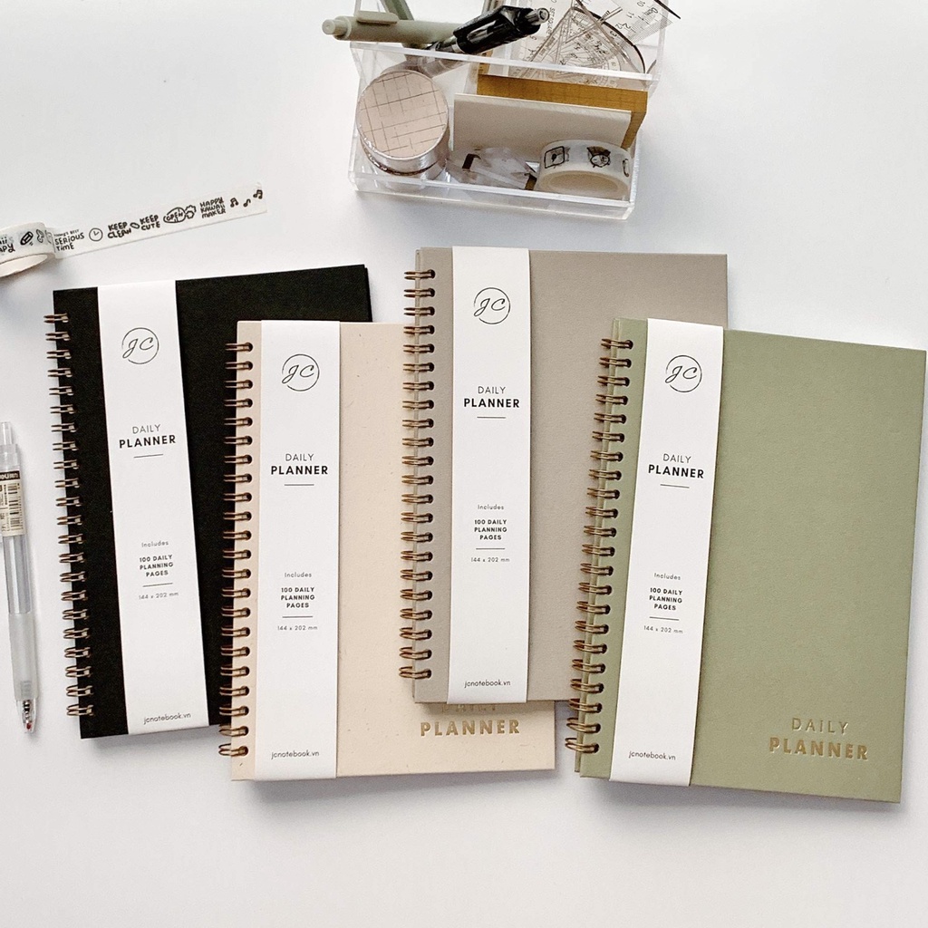  Sổ Daily Planner Cao Cấp - Sổ Lên Kế Hoạch Hằng Ngày - JC Notebook 