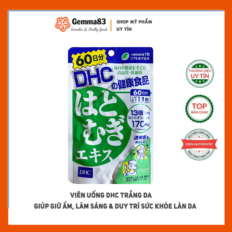 Viên uống trắng da DHC Nhật Bản,bổ sung vitamin E giúp da trắng sáng mịn màng
