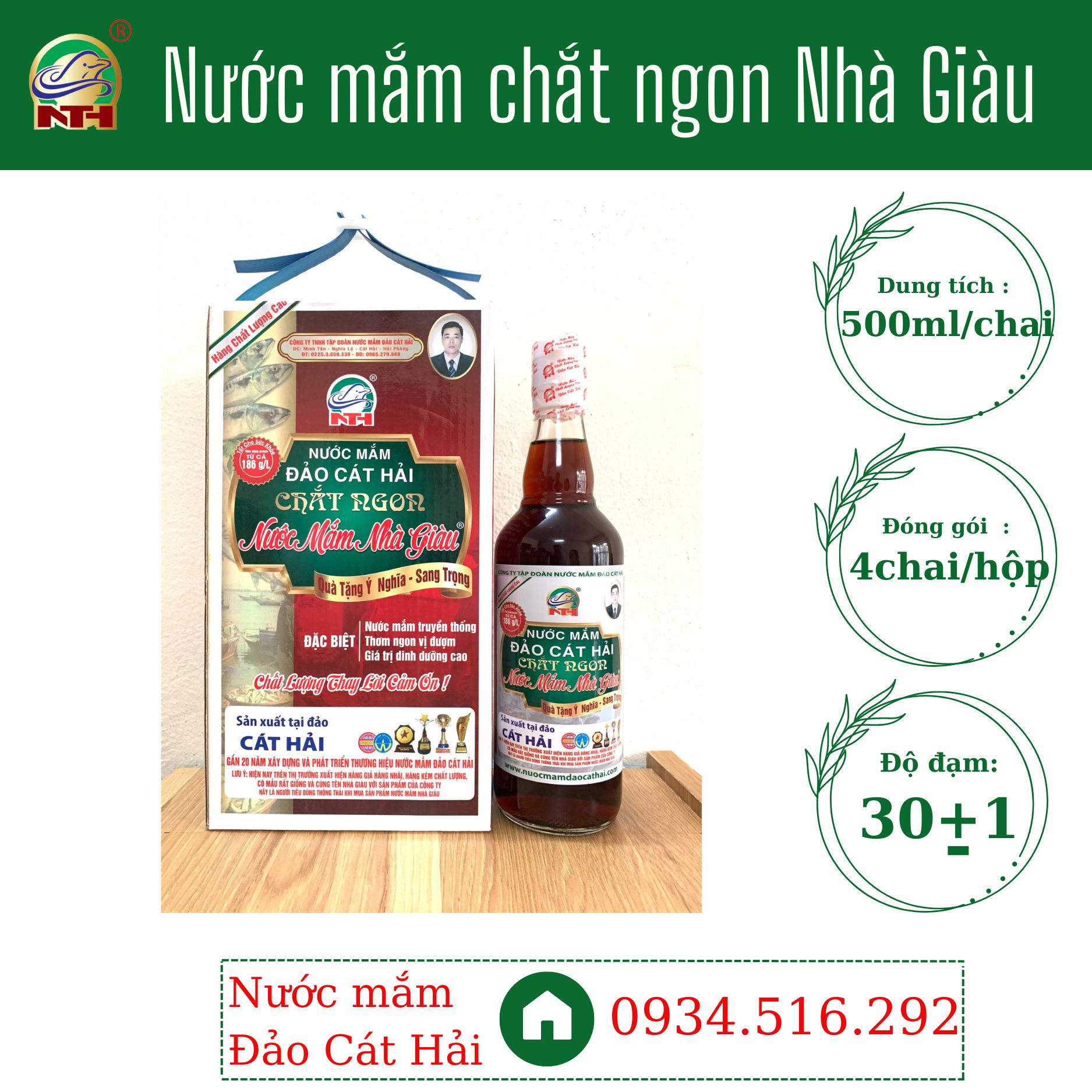 Combo 1 hộp 4 chai cá thu đỏ 650ml/chai và 1 Hộp 4 chai nước mắm Chắt nhà giàu 500ml/chai