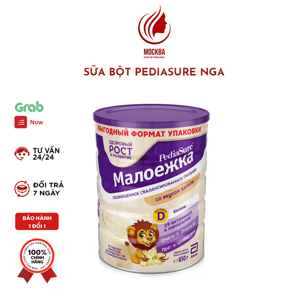 Sữa Bột PediaSure Nga 850g Và 400g Vị Vani, Dâu, Socola  Bổ Sung Vitamin Cho Bé Từ 1 đến 10 Tuổi :Shopmyphamnga_Mockba