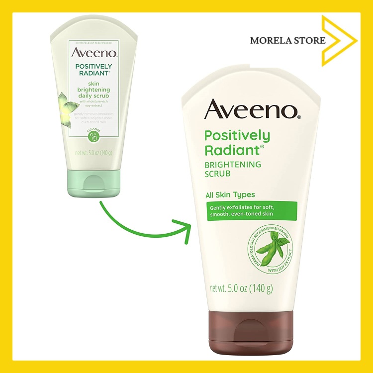 [HCM]Sữa rửa mặt làm sáng da Aveeno Positively Radiant Skin Brightening Daily Facial Scrub 150ml