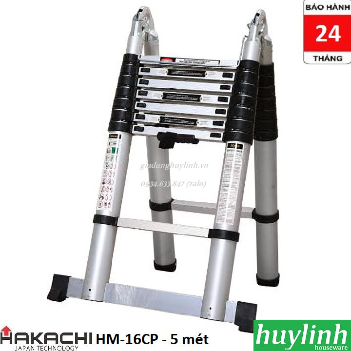 Thang nhôm rút đôi chữ a hakachi hm-16cp - 5 mét