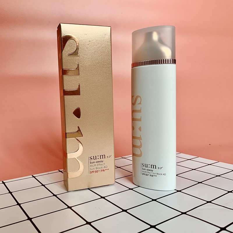 Kem chống nắng dưỡng trắng su:m37 sun away multi effect sun block ad - hàn quốc, chỉ số chống nắng spf50+ pa+++