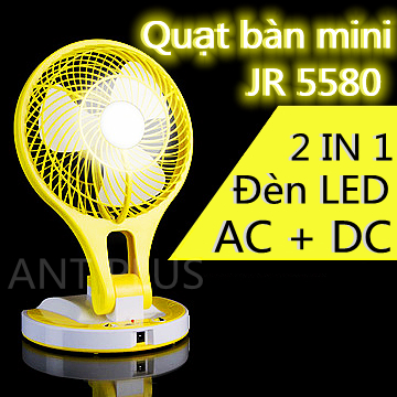 Quạt sạc điện kiêm đèn pin Mini Fan M-5580