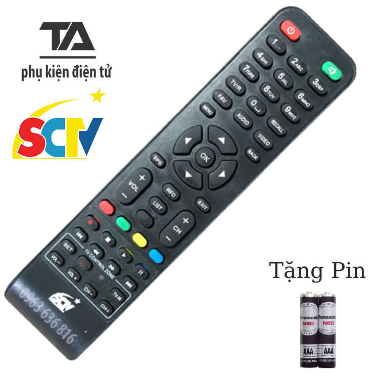 [ FREESHIP ] ✔ Remote Điều khiển đầu thu truyền hình cáp SCTV - HÀNG TỐT